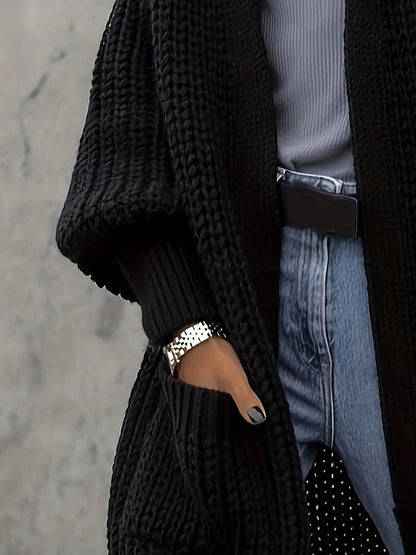 Zwart lang oversized vest