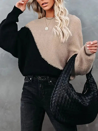 Tweekleurige Gebreide Trui