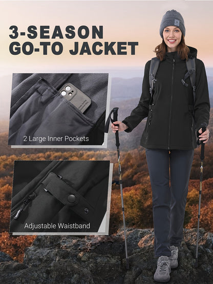 Milda - Dames Softshell Jacket - Winddicht, waterafstotend en ademend outdoor-jack