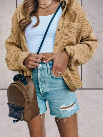 Frenn - Los en comfortabel jasje met knoopsluiting