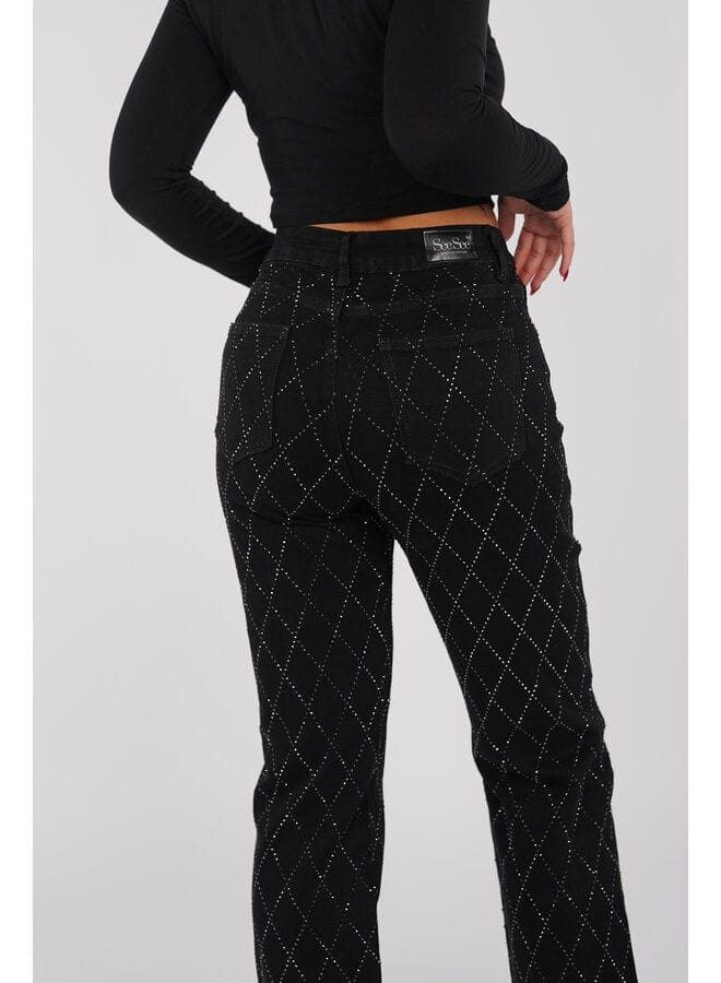 Glamlux | denim diamond jeans