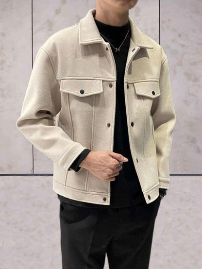 Grayson - eenvoudig jack met knoopsluiting en borstzakken