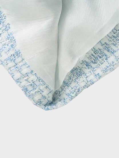 Tweedy Blazer | Modieuze damesblazer in lichtblauw