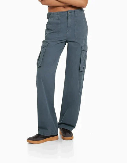 Cargo broek met rechte pasvorm voor dames