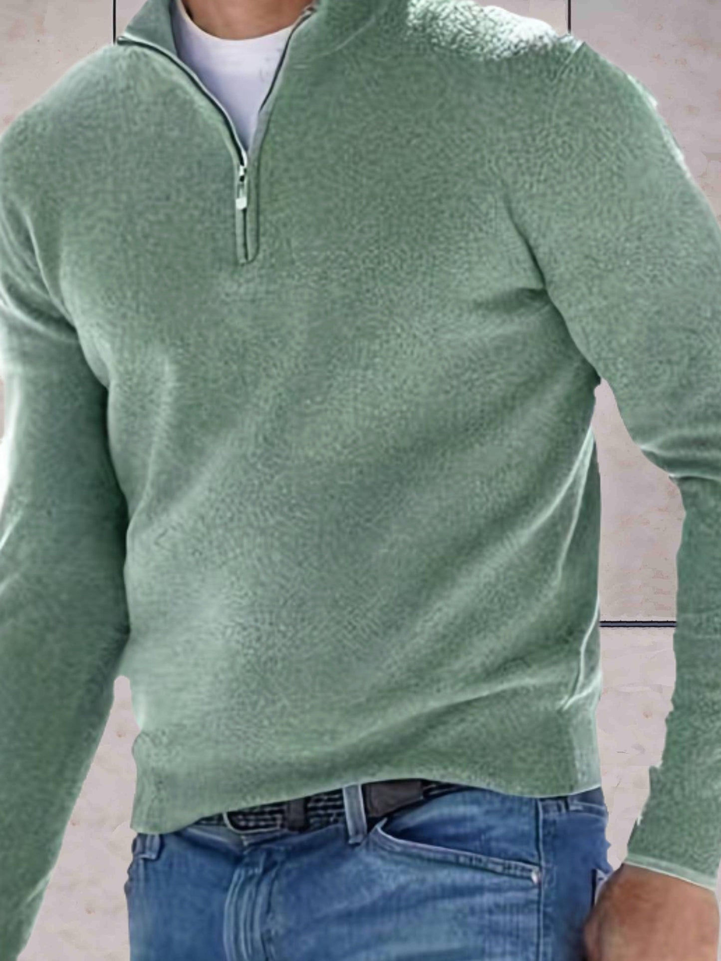 Hayden - Winter trui met zipper en kraag comfortabel sweater in meerdere kleuren