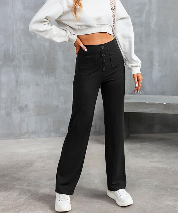 ModeParisienne® Savannah - Elastische Broek met Hoge Taille
