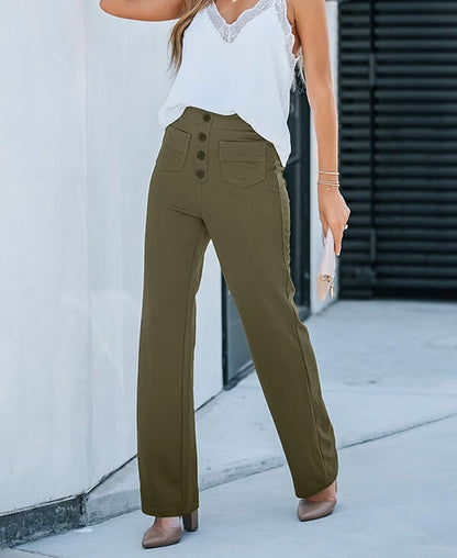 High-waisted broek voor dames | Elastich