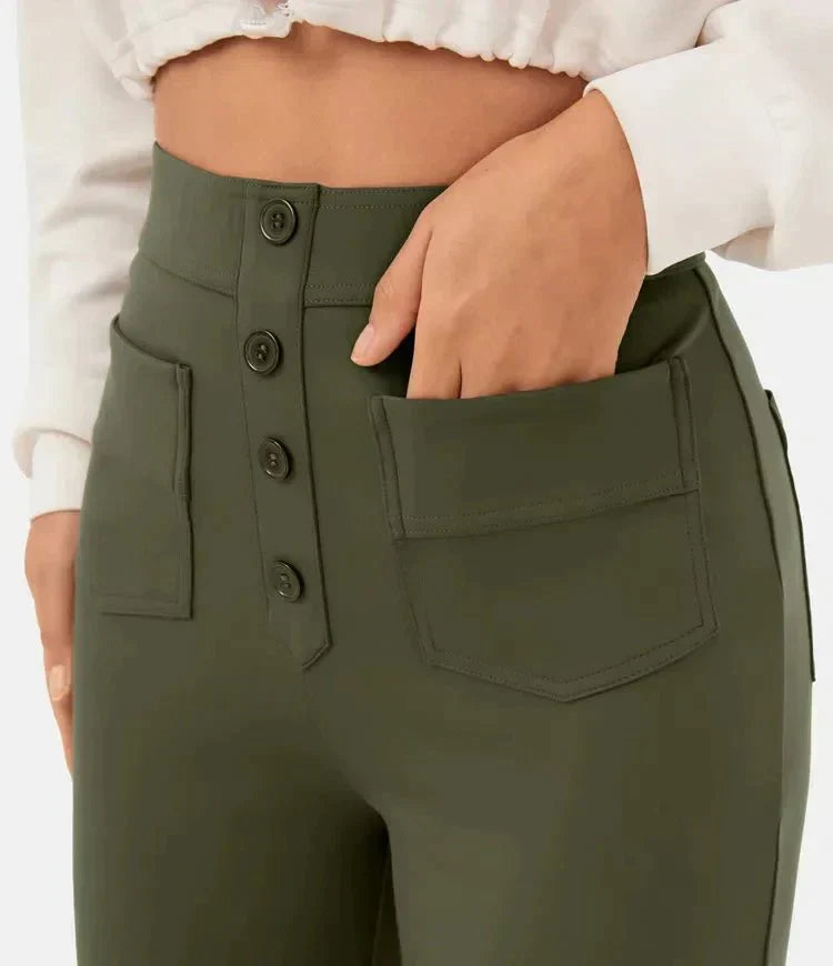 High-waisted broek voor dames | Elastich