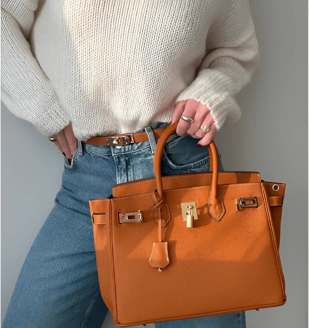 Adeline  | elegante grote handtas met lycheepatroon