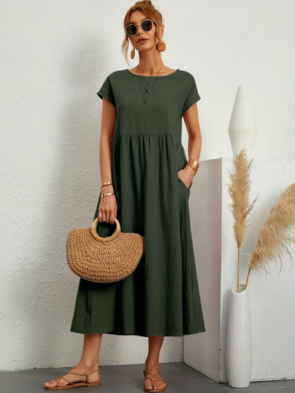 Renee - Zomerse vintage jurk met korte mouwen