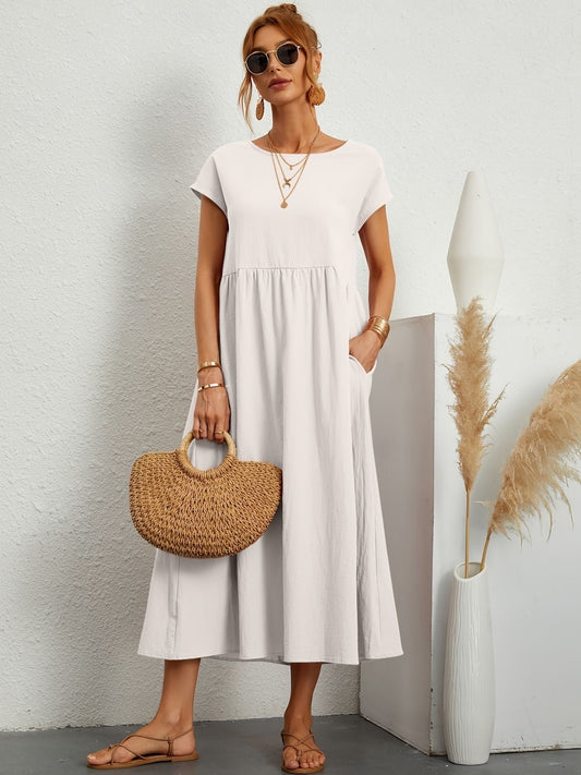 Renee - Zomerse vintage jurk met korte mouwen