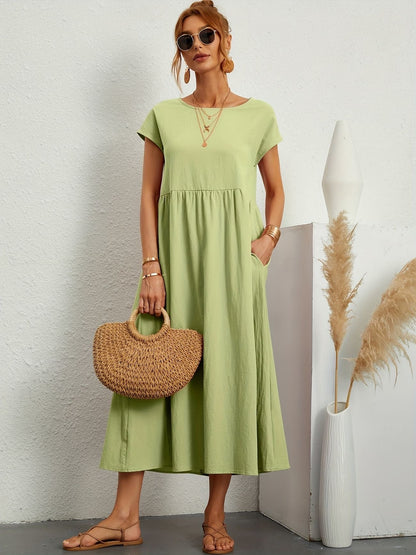 Renee - Zomerse vintage jurk met korte mouwen