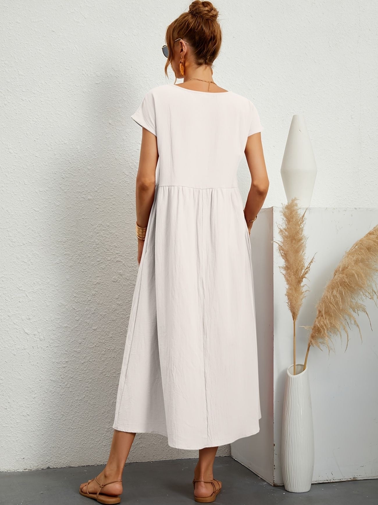 Renee - Zomerse vintage jurk met korte mouwen
