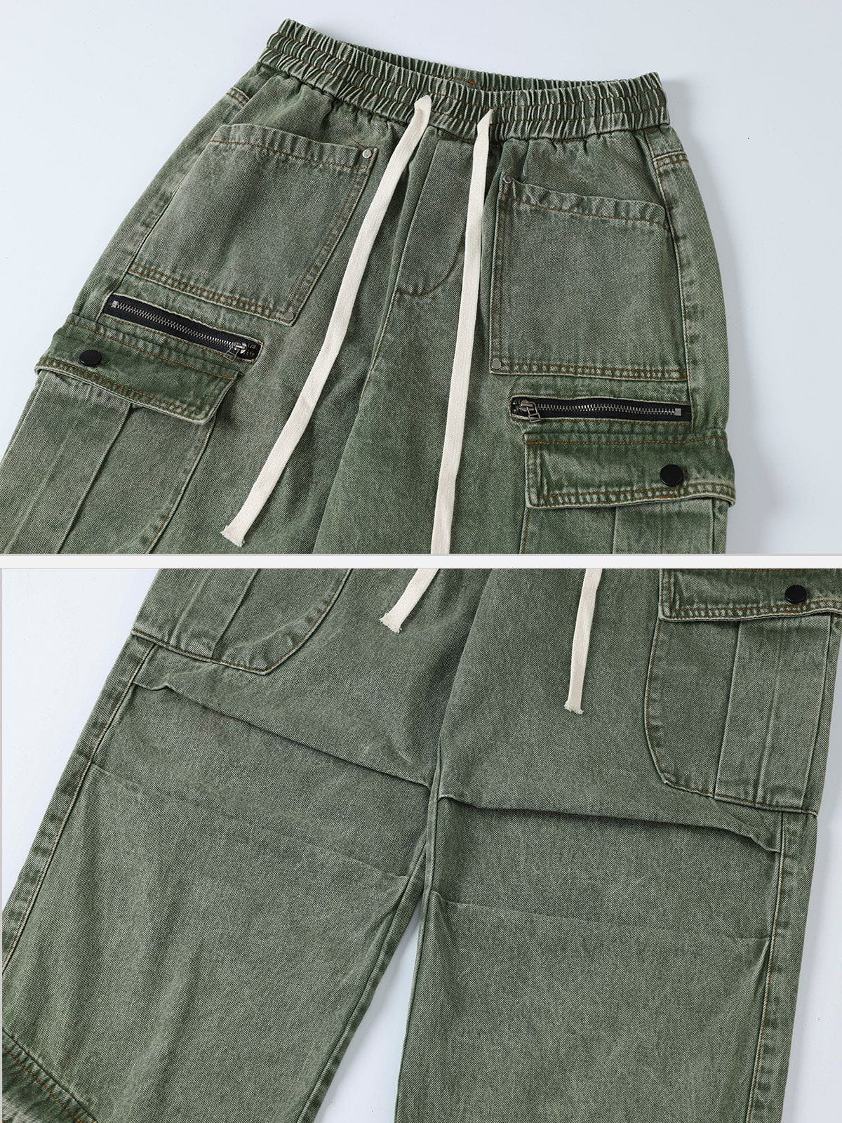 Antonella - Losvallende Cargo Jeans met Trekkoord