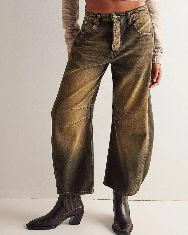Gayla - Barreljeans met middelhoge taille voor dames