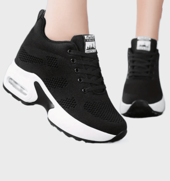 Maris -  Volledig gekleurde halfhoge hardloopsneakers met veters en dikke tussenzool