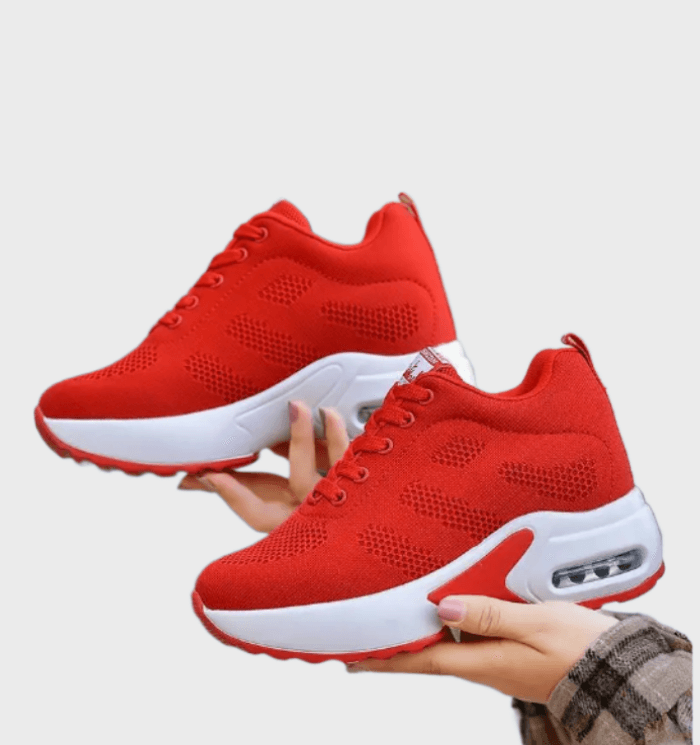 Maris -  Volledig gekleurde halfhoge hardloopsneakers met veters en dikke tussenzool