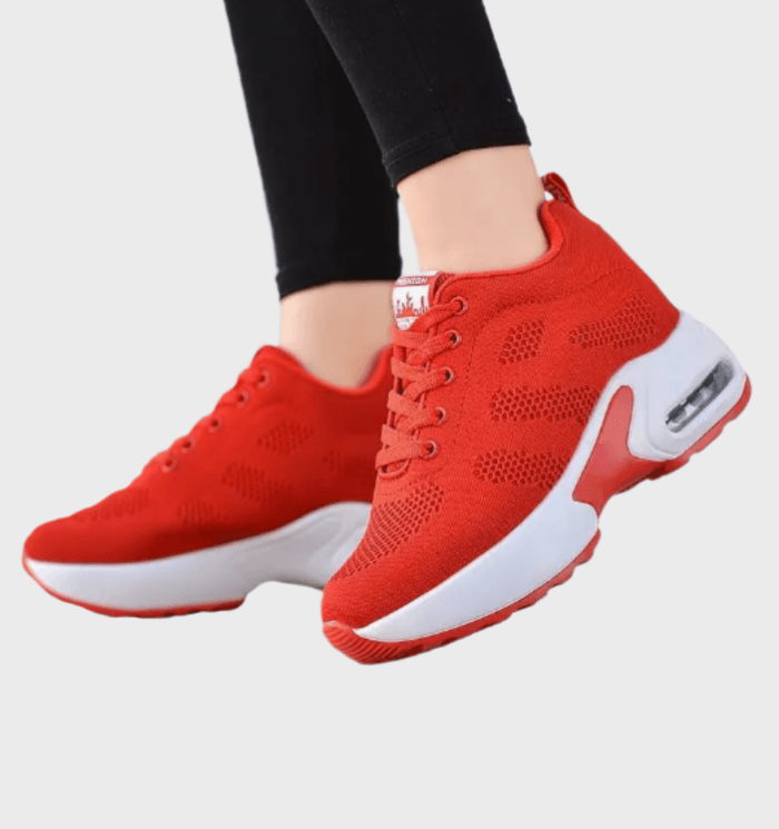 Maris -  Volledig gekleurde halfhoge hardloopsneakers met veters en dikke tussenzool