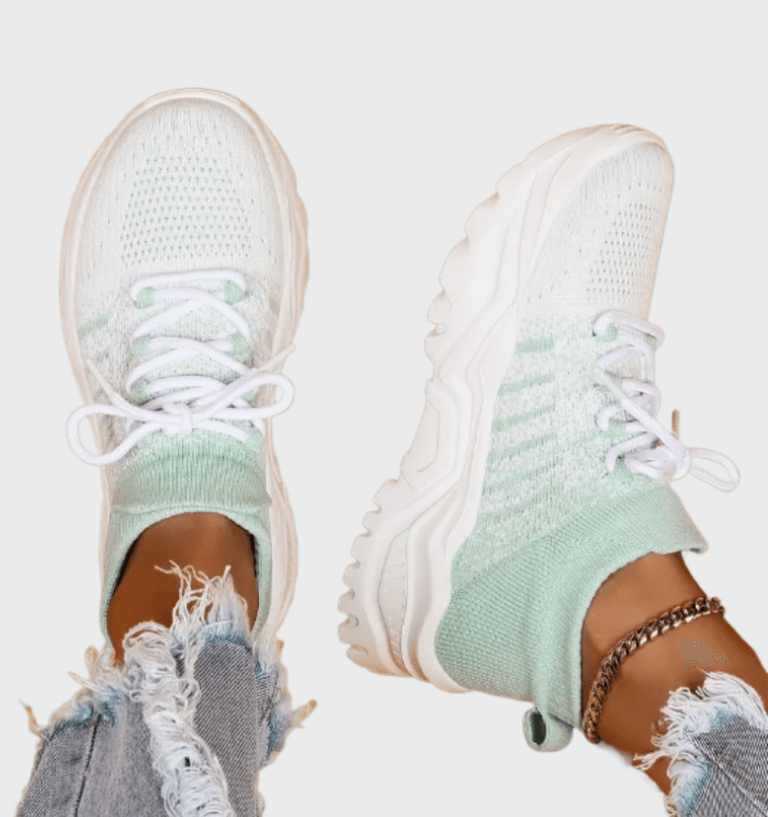 Annabella - Dames sneakers met dikke zool en veters