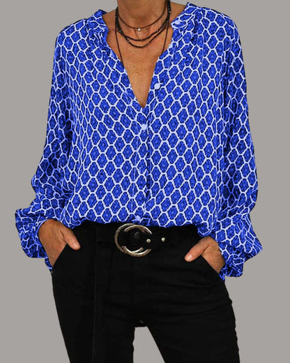 Zara | Bronzen blouse met V-hals