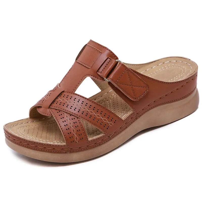 Chrisa - Vrouwen Antislip Leer Orthopedisch Sandalen