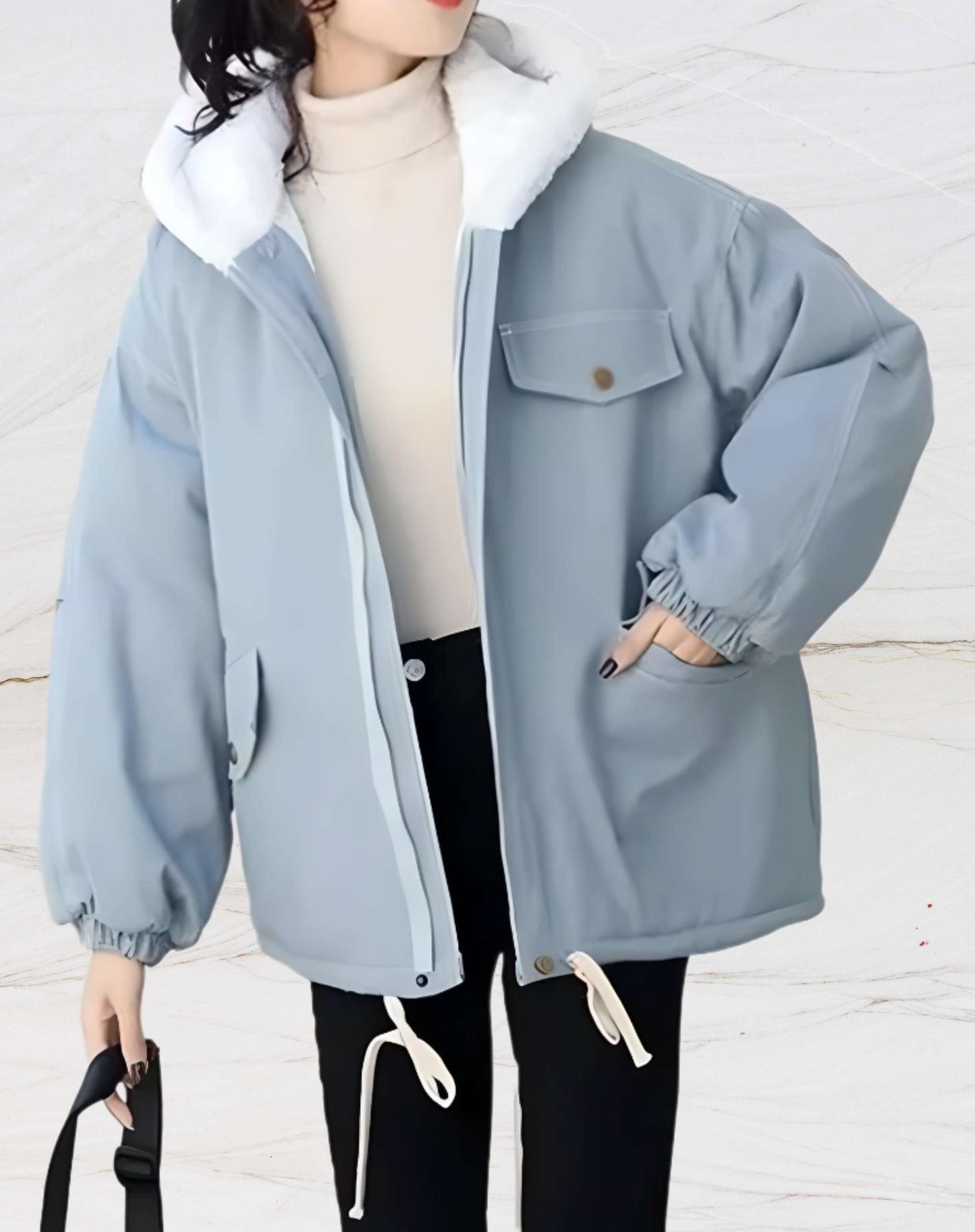 Lovely | Dik en warm parka jack met fleece voering en capuchon