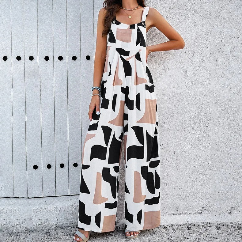 Laura | wijde jumpsuit met print