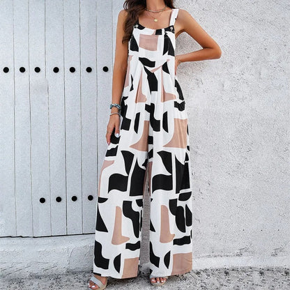 Laura | wijde jumpsuit met print