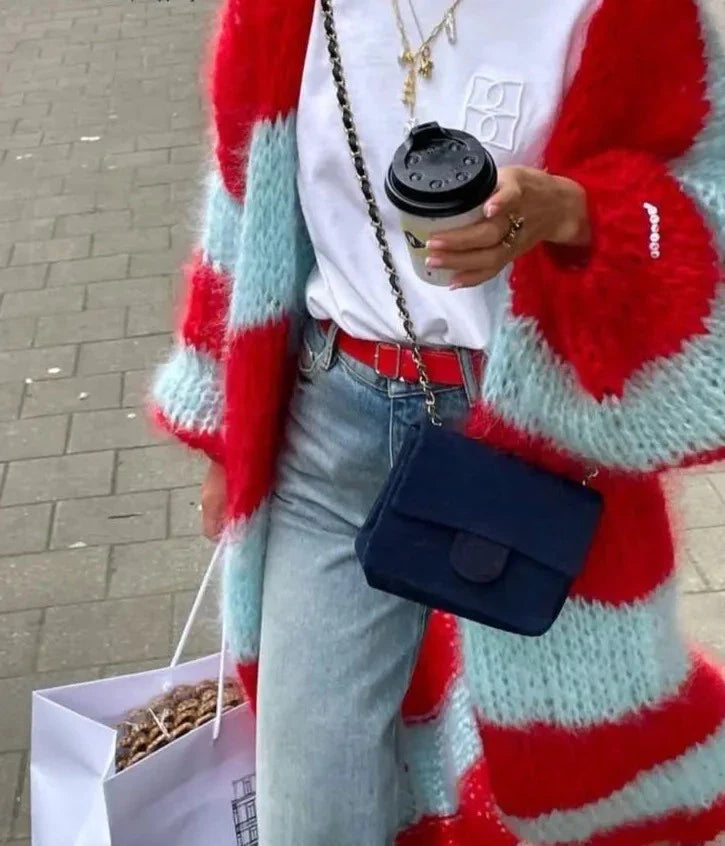 Oversized fluffy vest