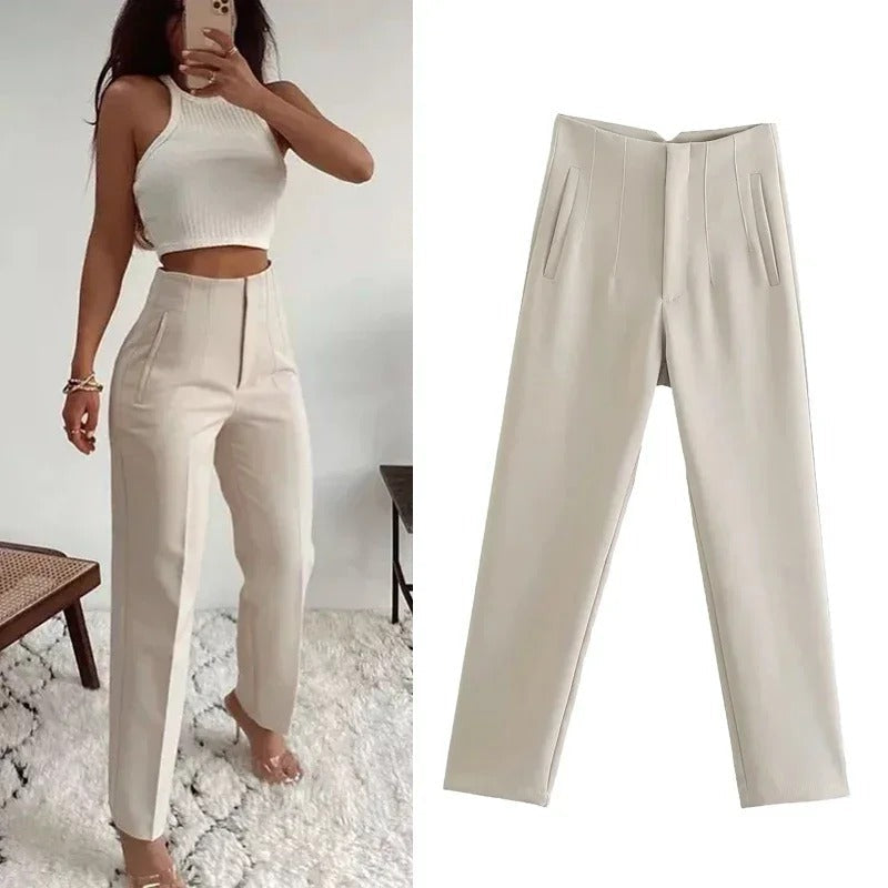 Tessy | luxe high waist broek