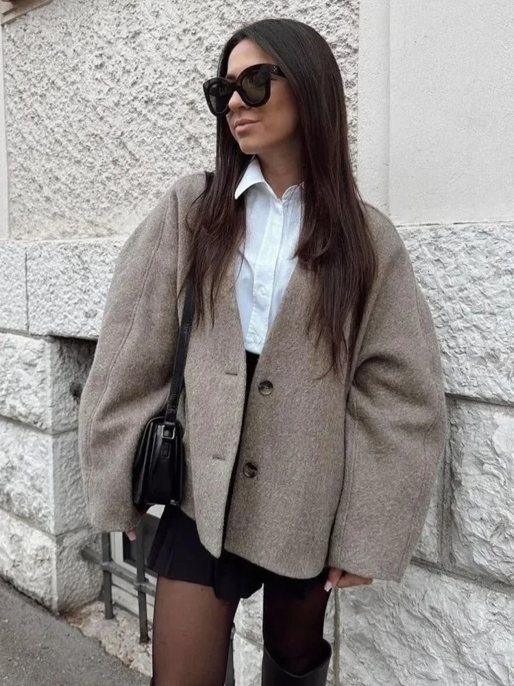 Amelia | oversized wollen jas