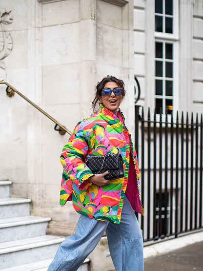 Stijlvol Patchwork Pufferjack