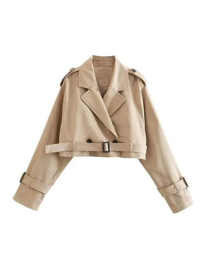 Lily | stijlvolle cropped trenchcoat