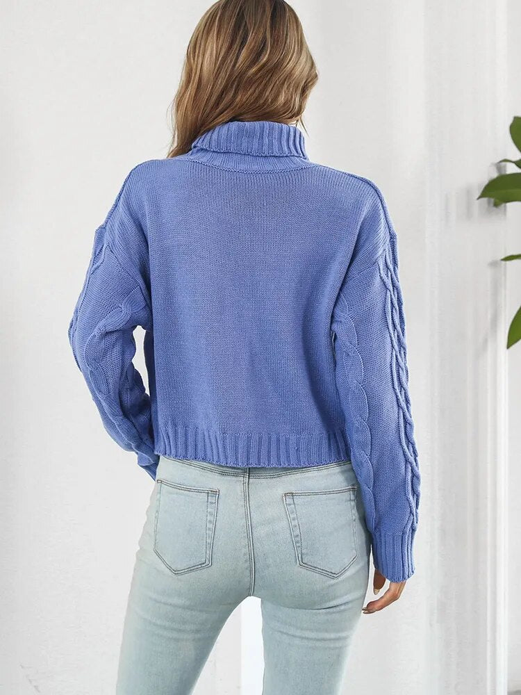 Gebreide trui met col