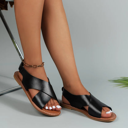 Bonita - Leren dames sandalen met gesp