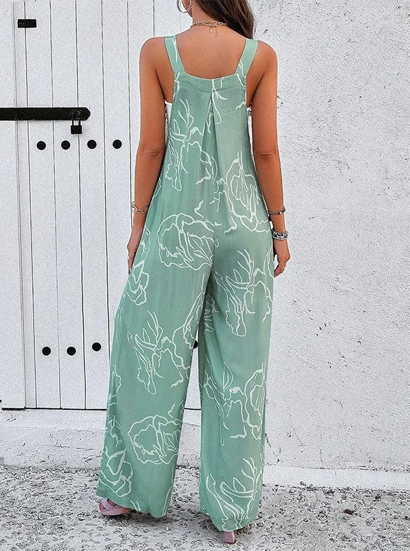 Laura | wijde jumpsuit met print