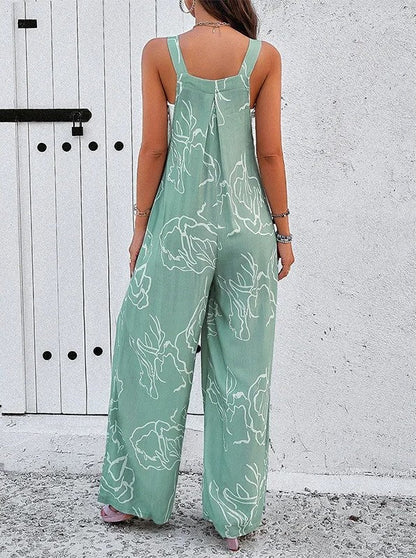 Laura | wijde jumpsuit met print
