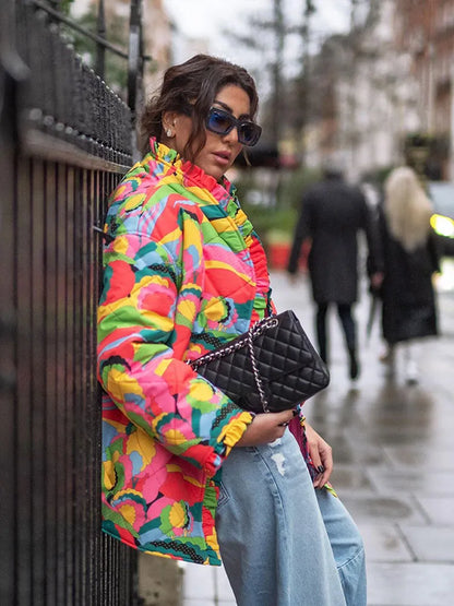 Stijlvol Patchwork Pufferjack