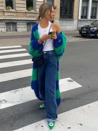 Oversized fluffy vest