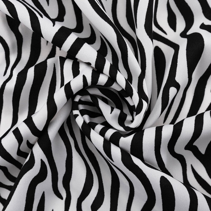 Zebra knoopblouse