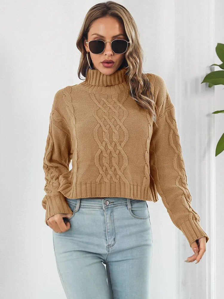 Gebreide trui met col