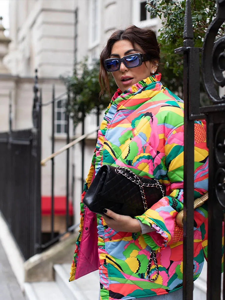 Stijlvol Patchwork Pufferjack