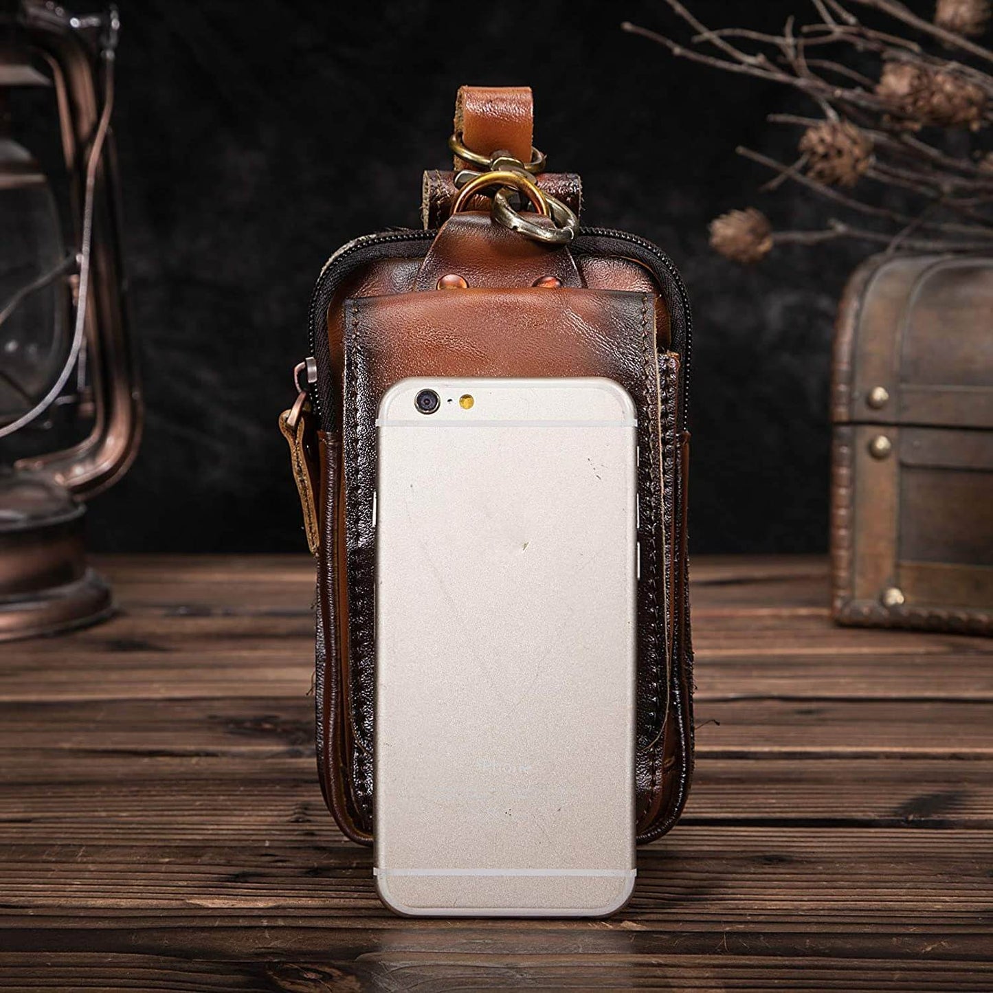 Echt lederen heren waist bag