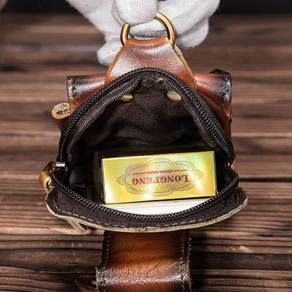 Echt lederen heren waist bag