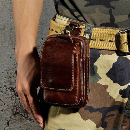 Echt lederen heren waist bag