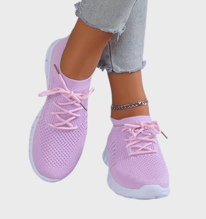 Maricar -  Laag uitgesneden hardloopsneakers van textiel met veters