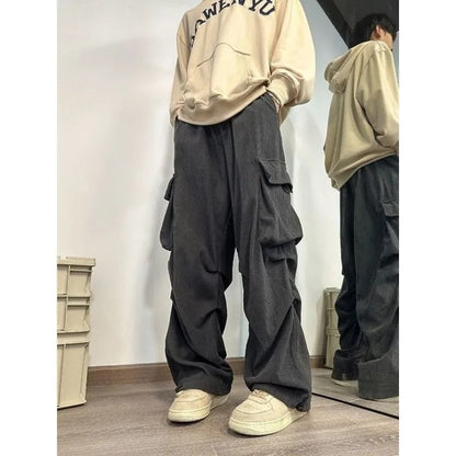 Alinah - Corduroy Cargo Broek in Harajuku Stijl