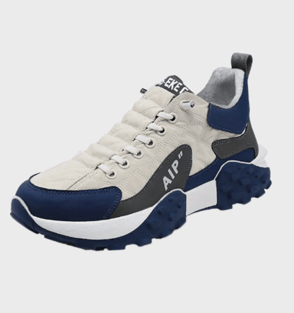 Cassius -  Driekleurige halfhoge sneakers voor heren met reliëfontwerp