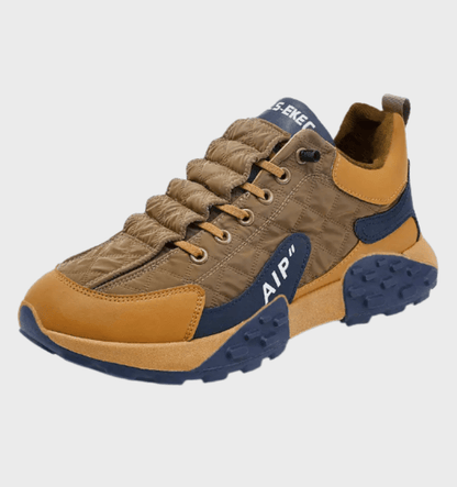 Cassius -  Driekleurige halfhoge sneakers voor heren met reliëfontwerp