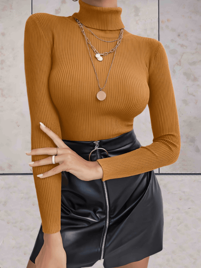 Phoebe - Effen mooie aansluitende bodycon coltrui